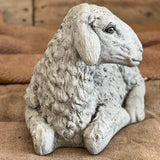 Lying Sheep Figure Realistic Lamb Yard Statue Stone Religious Figurine Ornament Decorated Sheep Statue for Garden