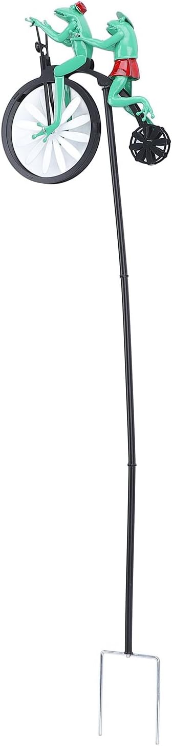 Windmill Yard Decor, Outdoor Wind Spinner Iron Alloy with Large Wheels for Garden Decoration Spinning Art