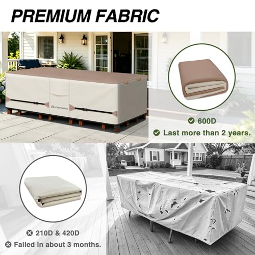Porch Shield Waterproof Rectangular Patio Table Cover 84 x 56 inch