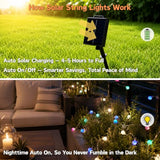 Solar Bubble String Lights - 33FT RGB LED with App Control