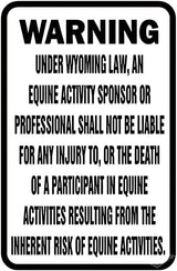 Warning Sign Minnesota Equine Warning Statute Horse Farm Sign Business Sign 12X8 Inches Aluminum Metal Tin Sign
