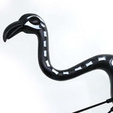 GiftExpress 4-Pack Small Halloween Black Flamingo Skeleton, Zombie Flamingos, Skull Flamingo with Stakes for Halloween Lawn Ornaments, Spooky Graveyard Decorations