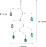 DIY Crystal Sun Catcher Wind Chime, Hanging Prisms Rainbow Maker Suncatcher for Home and Garden Decoration (FL-50AB-6WG)