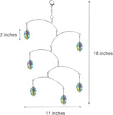 DIY Crystal Sun Catcher Wind Chime, Hanging Prisms Rainbow Maker Suncatcher for Home and Garden Decoration (FL-50AB-6MY)