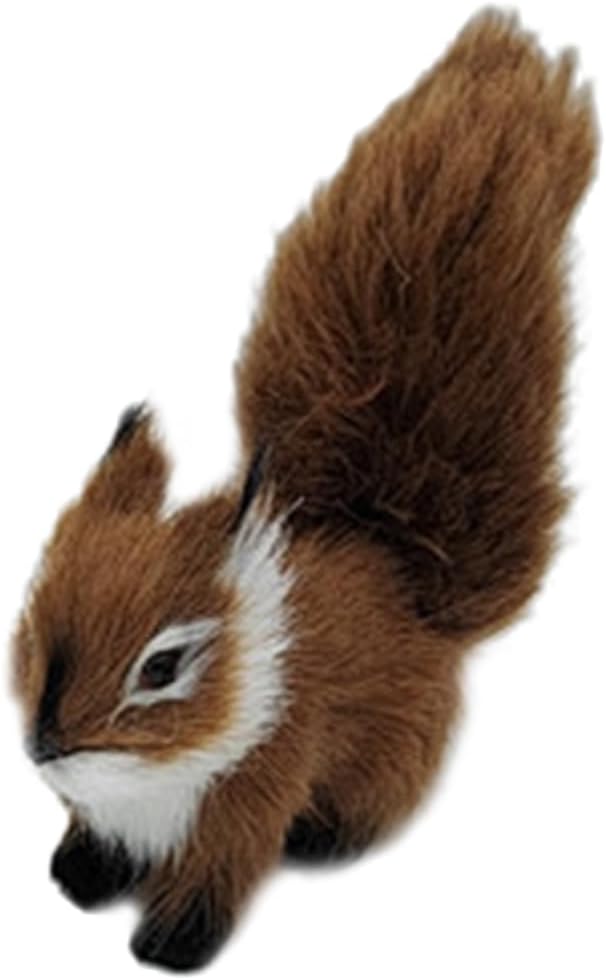 Mipcase Simulation Squirrel Garden Decor 4.72X3.14X1.18In Outdoor Lawn Statue Realistic Resin Ornament for Patio Yard Landscape Decoration