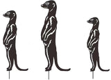 Iron Art Mongooses Garden Statue Sculpture Outdoor Backyard Decorations Figurine Yard Backyard Ornaments Yard Sign Trade Sign Wall Decors