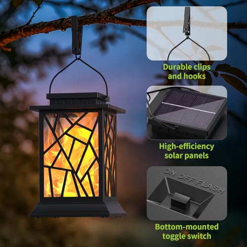 Solar Lanterns - Outdoor Waterproof Flickering Flame