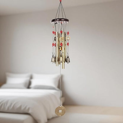 Garden Wind Chime Chinese Lucky Metal Bell Outdoor Decorative Wind Chime for Park and Garden Beautiful Decor Outdoor Wind Chime Traditional Chinese Style Garden Wind Chimes