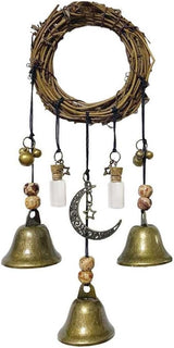 Witch Bells Magical Wind Chimes, Hanger Witchcraft Decor, Crystal Quartz Hanging Pendant Decor