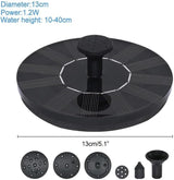 JOEBO Electric Submersible Pump Outdoor Bird Bath Solar Fountain Water Pump Direct Sale Floating Solar Fountain Pool Pond Home Garden Decoration (Color : 13cm 1.2W)