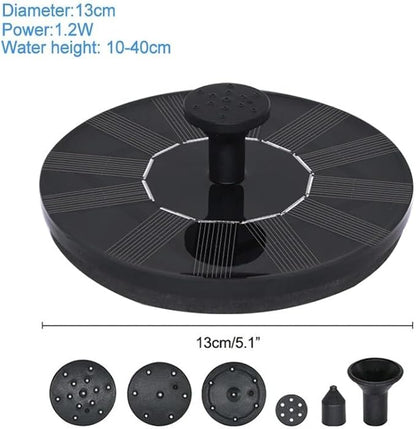 JOEBO Electric Submersible Pump Outdoor Bird Bath Solar Fountain Water Pump Direct Sale Floating Solar Fountain Pool Pond Home Garden Decoration (Color : 13cm 1.2W)