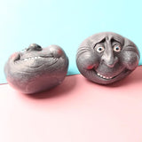 1pc Contemporary Style Funny Rock Figurine - Resin Garden Lawn Statue, Outdoor Patio Sculpture, Quirky Home Decor Craft for Various Rooms, Easter, Hanukkah, Thanksgiving, No Electricity Needed
