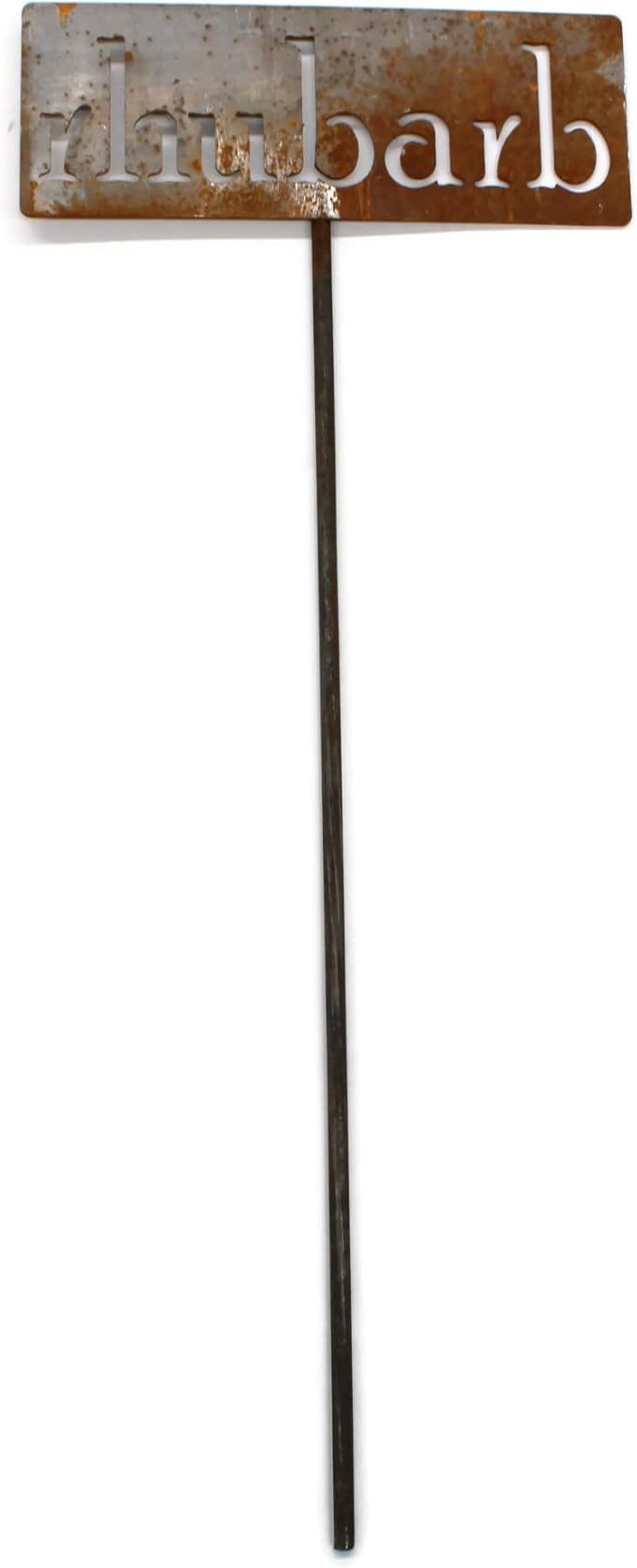 Classic Metal Garden Markers 19 Inches Tall (rhubarb, Naturally Rusted)