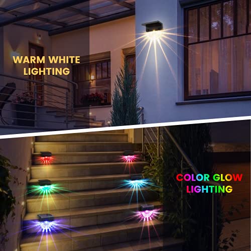 Solar Deck Lights - 6 Pack Waterproof Stair Lights