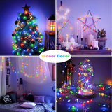 33Ft Battery Operated String Lights - 100LED Copper Wire, 8 Modes, Remote Timer