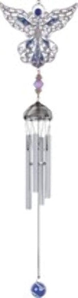 StealStreet Wind Chime Pewter And Gem Angel Hanging Garden Decoration Collection (SS-G-99945)