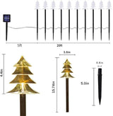 Outdoor Christmas Decorations, Solar Xmas Pathway Lights, Set of 10 Waterproof Landscape Christmas Lights, LED Lamp for Yard Lawn Patio Walkway Decor