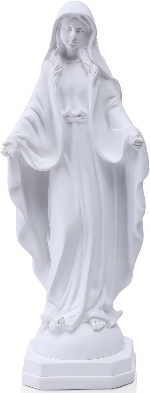 QIANLING 12-Inch Virgin Mary Statue Outdoor, Yard Decor Blessed Mary Outdoor Statue, Religious Outdoor Decor Sun Protection Mary Garden Statue, Suitable for Garden, Courtyard, Outdoor Graveyard Decor