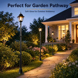 Outdoor Lamp Post Light 83" - Black Hardwired E26
