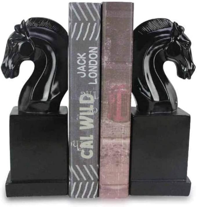 Garden Ornaments Decor Statue Outdoor,Abstract Unique Statue Sculpture Creative Statues and Sculptures Outdoor Decor for Garden,2 PCS Vintage Horse Head Book Stand Statues Resin Modern