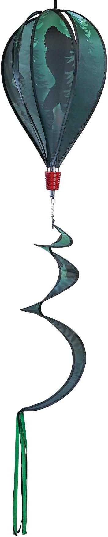 In the Breeze 0975 — Sasquatch 6-Panel Hot Air Balloon — Bigfoot Wind Spinner with Tail for Yards and Gardens…