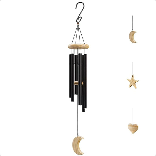 Wind Chimes for Outside - 32" Aluminum & Pine Wood Relaxing Windchimes Outdoors Unique - Large Wind Chime - Memorial Wind Chimes for Loss of Loved One - Memorial Windchimes in Memory of A Loved One