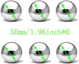 Stainless Steel Gazing Ball, Mirror Polished Hollow Ball Reflective Garden Sphere, Floating Pond Balls Seamless Gazing Globe for Home Garden Ornament Decorations (5CM X 6PCS)