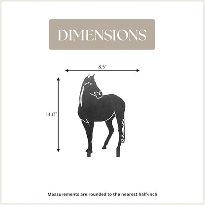 Corten Steel Horse Silhouette Rusting Yard Stake