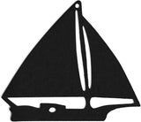 Replacement Wind Catcher, Wind Chime Sail Replacement with 16FT Nylon Cord, Metal Wind Chime Parts Replacement for Sympathy Wind Chimes and Wind Bells, Boat, Black