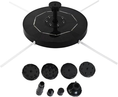 Solar-Powered Garden Fountain Decorative Aerator for Pool Led Water Pump Protection Easy to Install