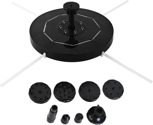 Solar-Powered Garden Fountain Decorative Aerator for Pool Led Water Pump Protection Easy to Install