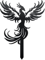 WADORN Phoenix Rising Metal Decorative Garden Stakes, Funny Bird Metal Outdoor Statues Weatherproof Garden Decoration Ornament Gifts Bird Outdoor Yard Decor for Backyard Pathway Patio Lawn Walkways