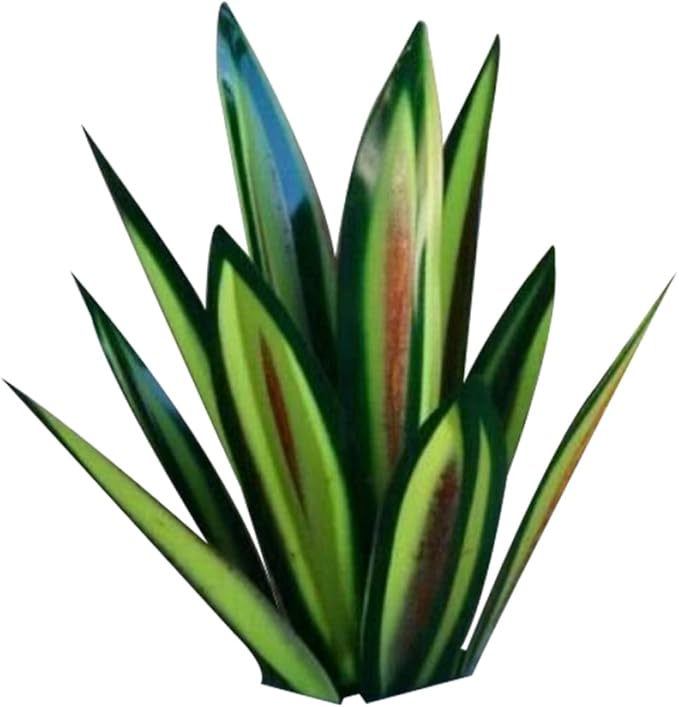 Tequila Rustic Sculpture,Rustic Hand Painted Metal Agave Plant,DIY Metal Plant Garden Yard Sculpture, Green Tequila Rustic Sculpture Metal Agave Plant Iron Art Agave Sculpture Statue