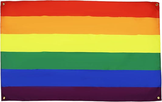 AZ FLAG Rainbow Flag 150 x 90 cm with 4 Eyelets for Balcony or Wall