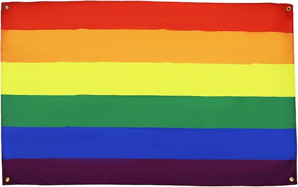 AZ FLAG Rainbow Flag 150 x 90 cm with 4 Eyelets for Balcony or Wall