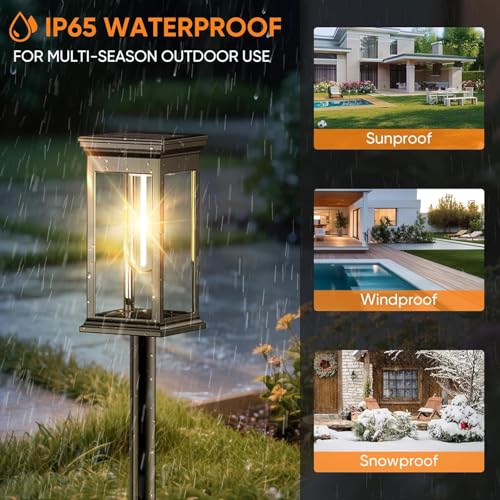 Solar Pathway Lights - 8 Pack Waterproof LED