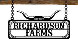 Personalized Metal Farm Sign, Customized Family Name Ranch Sign, Large Last Name Sign for Farmhouse Decoration, Outdoor Farm Wall Art, Welcome Sign, Entrance Gate Sign, Farm Lovers Gift, Garden Decor