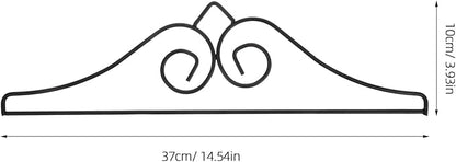 Happyyami 3pcs Wrought Iron Garden Flag Hanger Metal Decorative Garden Banner Holder Outdoor Flag Scroll Bracket Hanging Stand for Garden Lawn Porch Wall Black