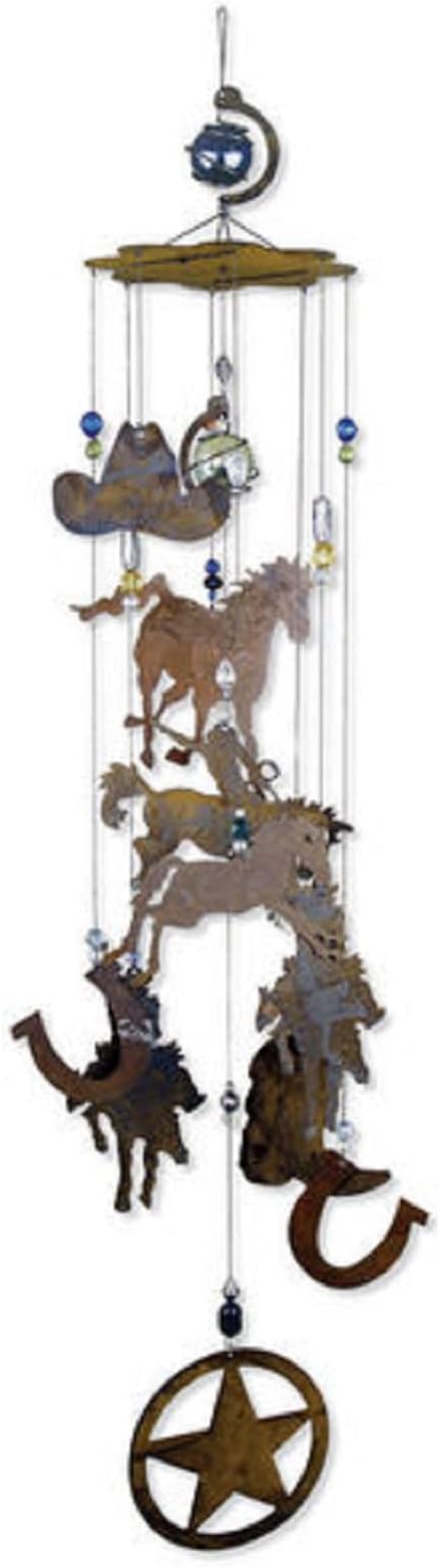 Sunset Vista Designs Horsing Around Western Wind Chime, Large