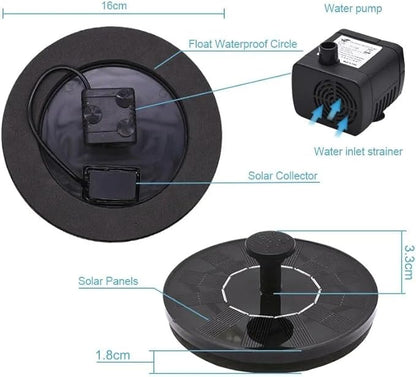 JOEBO Electric Submersible Pump Outdoor Bird Bath Solar Fountain Water Pump Direct Sale Floating Solar Fountain Pool Pond Home Garden Decoration (Color : 13cm 1.2W)