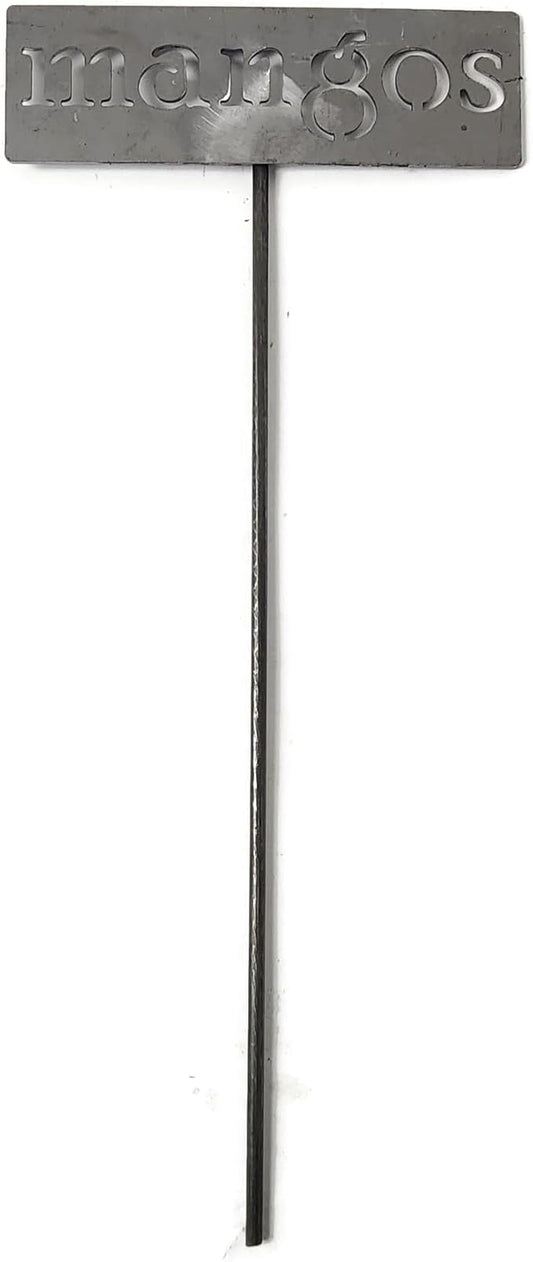 Classic Metal Garden Markers 19 Inches Tall (mangos, Raw, Unfinished Steel (will rust with time))