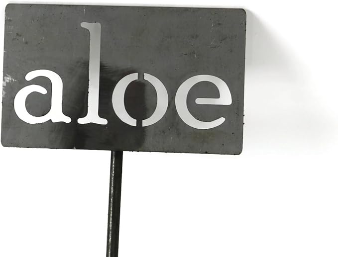 Classic Metal Garden Markers 19 Inches Tall (aloe, Raw, Unfinished Steel (will rust with time))