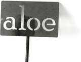 Classic Metal Garden Markers 19 Inches Tall (aloe, Raw, Unfinished Steel (will rust with time))