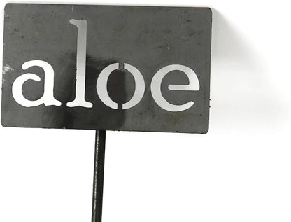 Classic Metal Garden Markers 19 Inches Tall (aloe, Raw, Unfinished Steel (will rust with time))