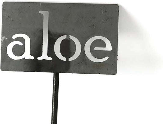 Classic Metal Garden Markers 19 Inches Tall (aloe, Raw, Unfinished Steel (will rust with time))