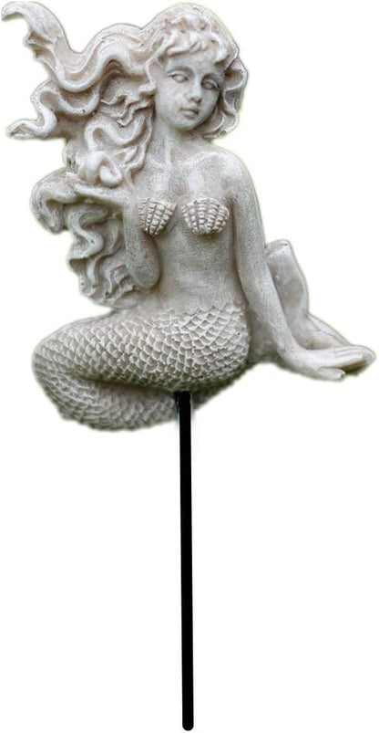MUAMAX Miniature Mermaid Garden Stakes Fairy Garden Decorative Figurines Accessories Planter Flower Pot Outdoor Yard Decor Micro Landscape Ornaments Succulent Decorations…