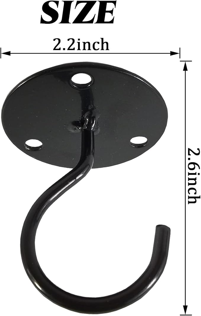 ROYHOO 6PCS Ceiling Hooks for Hanging Plants - Metal Plant Bracket Iron Wall Mount Lanterns Hangers for Hanging Bird Feeders, Lanterns, Wind Chimes, Planters, Outdoor Decoration Hooks