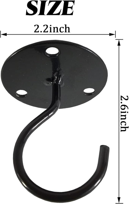 ROYHOO 6PCS Ceiling Hooks for Hanging Plants - Metal Plant Bracket Iron Wall Mount Lanterns Hangers for Hanging Bird Feeders, Lanterns, Wind Chimes, Planters, Outdoor Decoration Hooks