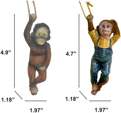 Hanging Monkey - Durable Garden Statue, Monkey Figurine for Home & Garden Decor