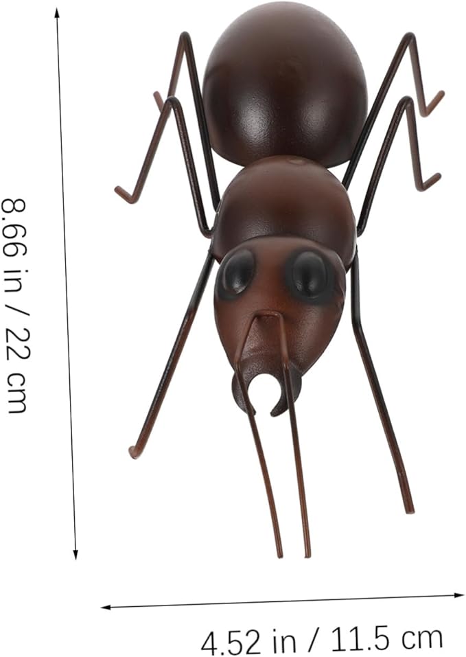 Metal Iron Ant Statue Garden Decor Large Ant Figurine Handcrafted Outdoor Balcony Lawn Ornament for Creative Home and Patio Adornment